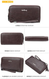 New Men Wallets Large Capacity Cell Phone Pocket Double Zipper Clutch Bag Passcard  Male Business Purse Aimak Store