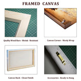 5 Pieces Wall Art Canvas Painting Big Full Moon over Ocean Landscape Modern Abstract Pictures For Living Room Home Decoration Aimak Store