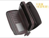 New Men Wallets Large Capacity Cell Phone Pocket Double Zipper Clutch Bag Passcard  Male Business Purse Aimak Store