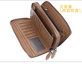 New Men Wallets Large Capacity Cell Phone Pocket Double Zipper Clutch Bag Passcard  Male Business Purse Aimak Store