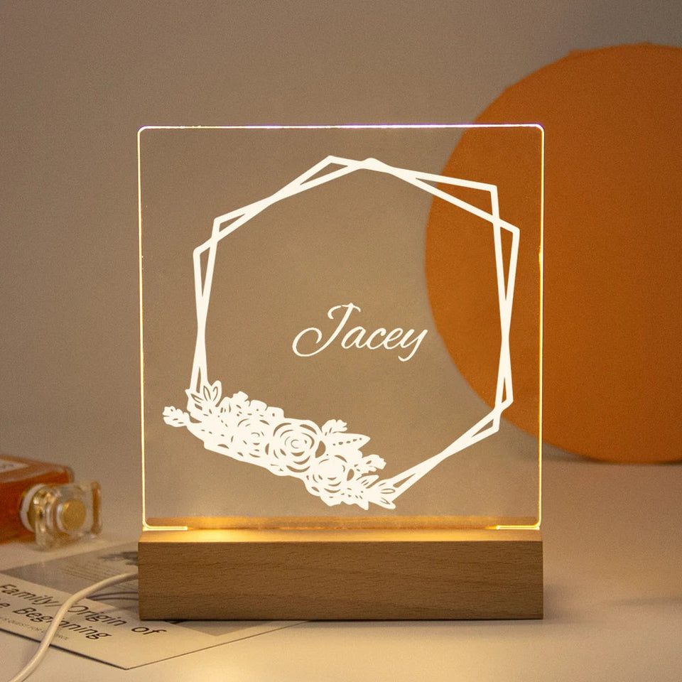 Drop Shipping Personalized Nightlight USB LED Customized Name 3D Lamp  Decoration Bedroom Toys Birthday For Baby Children Gift Aimak Store