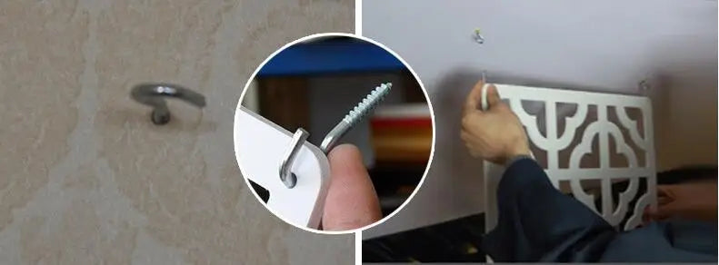 12pcs 29x29cm Hanging Screens Living Room Divider Panels Partition Wall Art Diy Home Decoration White Wood-plastic Aimak Store