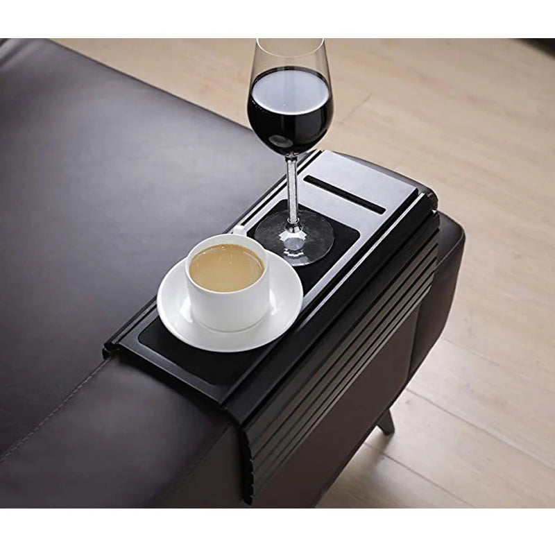 Bamboo Wood Sofa Arm Tray for Couch Flexible Sofa Tray Couch arm Table Perfect for Drinks Snacks Remote Control or Phone Great Aimak Store