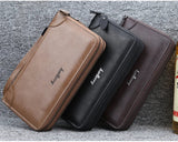 New Men Wallets Large Capacity Cell Phone Pocket Double Zipper Clutch Bag Passcard  Male Business Purse Aimak Store