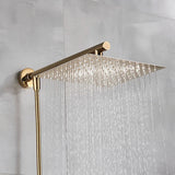 8/10/12 Inch Ultra-thin Wall Mount Rainfall Shower Head With 16inch Stainless Steel Shower Arm 150cm ABS Hose Bathroom Hardware Aimak Store