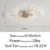 QIYIMEI Modern Ceiling Lights LED Luster Indoor Lighting For Bedroom Hall Living Kids Room Acrylic Lamps Fixture Frame 175-260V Aimak Store