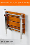 Wall Mounted Solid Wood Folding Stool Bathroom And Shower Chair Porch Shoe Changing Stool Relaxation Bathroom Folding Chair Aimak Store