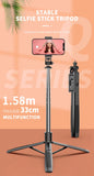 4 in 1 Wireless Bluetooth Selfie Stick 1580mm With Double Fill Light Foldable Tripod Monopod For Gopro Action Cameras Smartphone Aimak Store