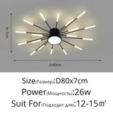 QIYIMEI Modern Ceiling Lights LED Luster Indoor Lighting For Bedroom Hall Living Kids Room Acrylic Lamps Fixture Frame 175-260V Aimak Store