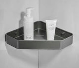 Bathroom Shelf Corner Space Aluminum Bathroom Triangle Basket Shower Room Storage Rack Wall Mounted Black/Matte/Grey Aimak Store