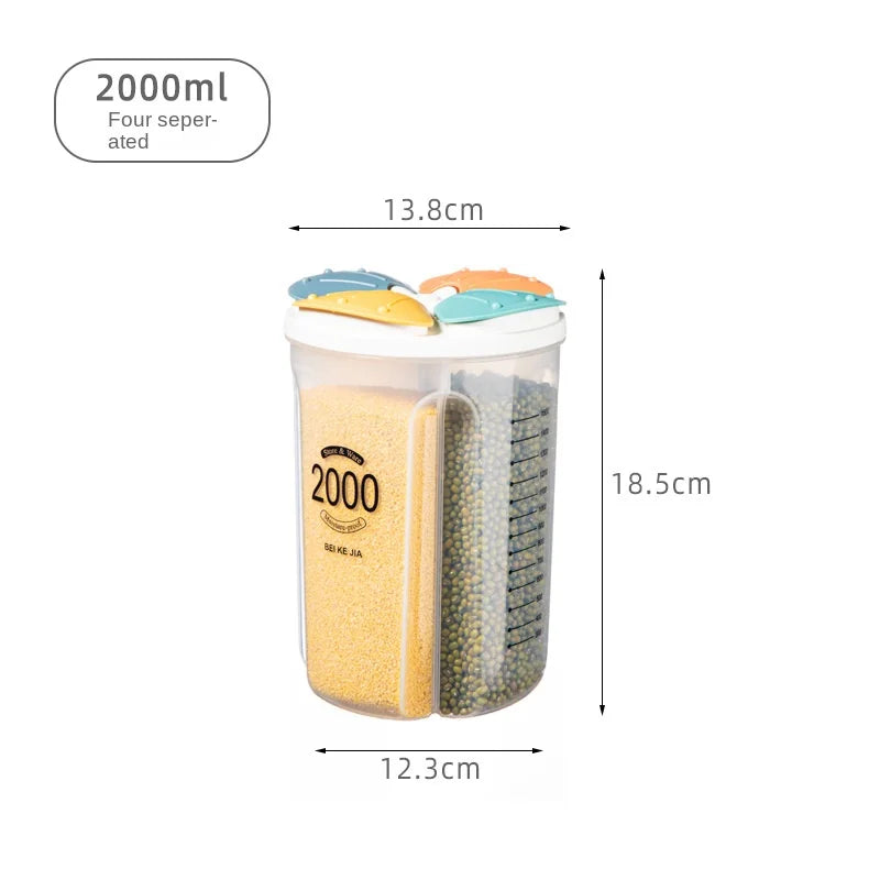 Kitchen Storage Container Large Food Storage Container 360° Rotating Rice Barrels Sealed Cereal Dispenser Rice Tank Grain Box Aimak Store