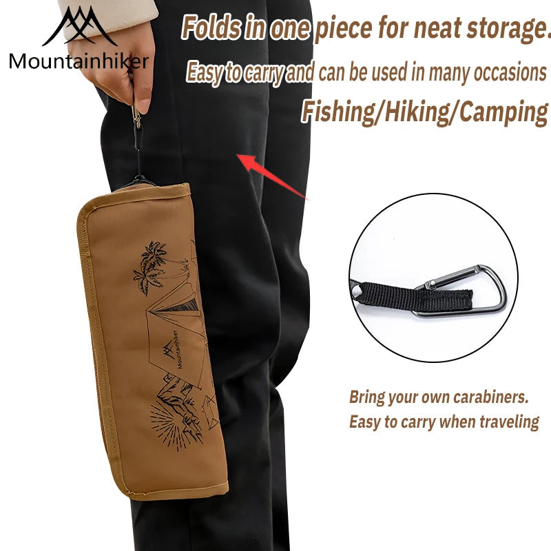 Mountainhiker camping portable folding stool ultra-light aluminum alloy storage chair mini fishing chair picnic light furniture Aimak Store