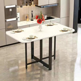 Joylove Folding Dining Table Home Imitation Rock Board Ultra-thin Multi-functional Combination Dining Table Multi-person Table Aimak Store