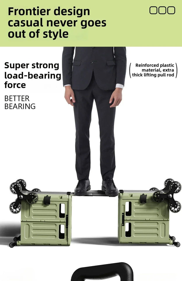 Portable and Foldable Shopping Cart,Home Multifunctional Grocery Cart, Outdoor Trolley Cart, Stall, Camping and Storage Box Aimak Store