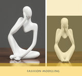 3pcs/set Abstract Thinker Statue Resin Sculpture Micro Thinker Figure European Office Home Decoration Accessories Aimak Store