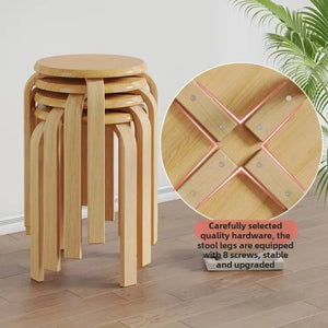 High Kitchen Storage Chair Wooden Vintage Dining Chair Tabouret Design for Room Furniture Round Wooden Stool with Storage Aimak Store