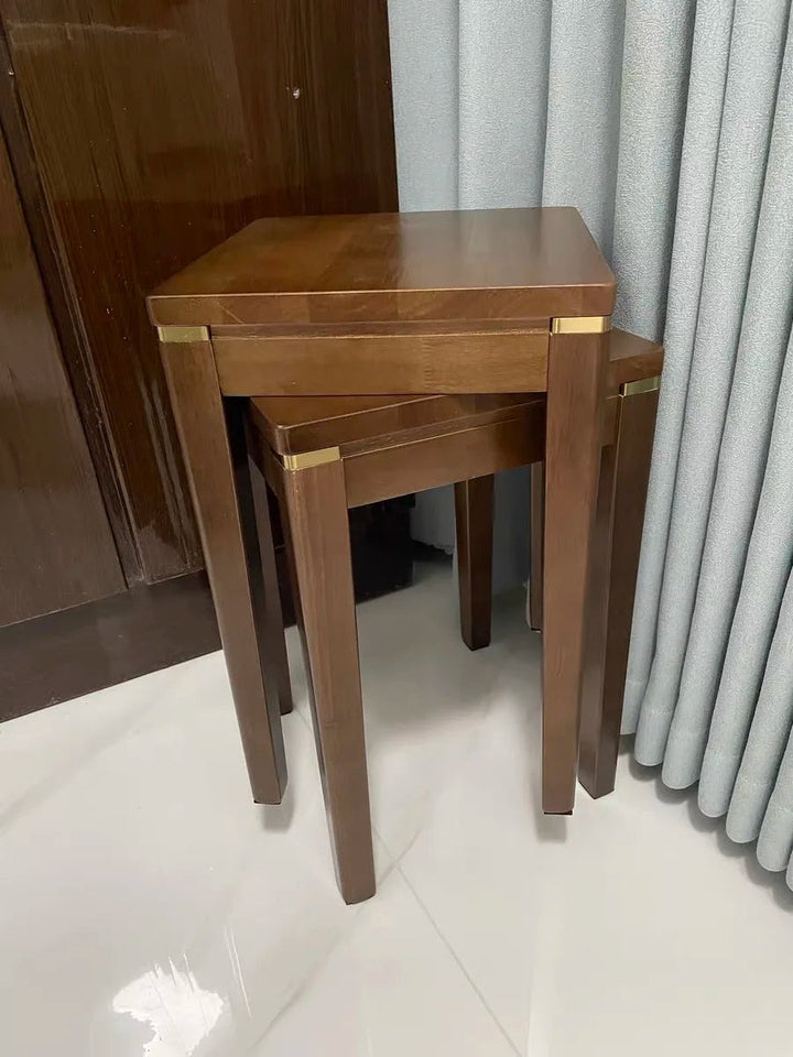 Decorative Wooden Stool Dining Chair Multifunctional Portable Benches Small Furniture Kitchen Meble Ogrodowe Chairs Luxury Aimak Store