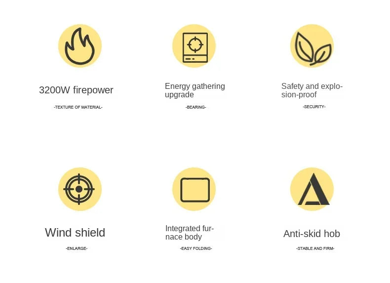 [Without Gas Cylinder]Portable Gas Powered Stove Burner Household Stainless Steel Camping Gas Stove Outdoor Butane Gas Cooktops Aimak Store