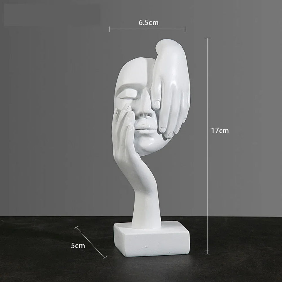 Resin Abstract Mask Statues European Miniature Figurines for Interior Home Office Study Desktop Figure Ornament Decor Gift Aimak Store