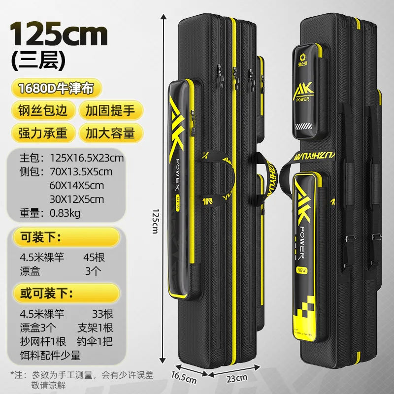 YUZHIYUAN 2025 New Fishing Rod Bag Lightweight Waterproof Wear-resistant Sea Rod Bag Special Fishing Big Belly Storage Bag Aimak Store