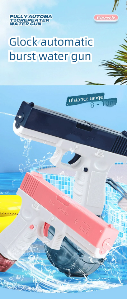 Electric Water Gun Automatic Squirt Toy Powerful Water Blaster Pistols Children Toys LED Light Pistol Summer Swimming Pool Party Aimak Store