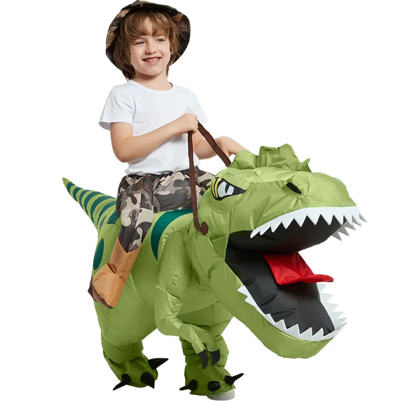 Animal Cartoon Riding T-Rex Inflatable Costume Nursery Kids Dinosaur Role Playing Game Adult Kids Chasing Game Birthday Gift Aimak Store