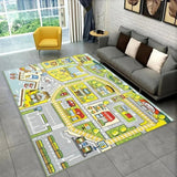 Child Playmat Highway City Traffic Playroom Area Rug Large Carpet Rug for Living Room Bedroom Decor Kids Play Non-slip Floor Mat Aimak Store