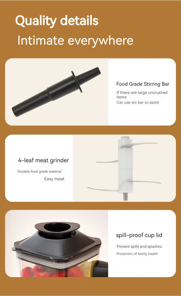 2024 New Fresh Fruit Juice Blender Kitchen Heavy Duty 3L 9500w Silver Crest Commercial Electric Mixer 3 in 1 blender Aimak Store