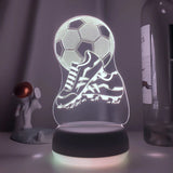 New 3d Illusion Kids Night Light Football 7 Colors Changing Nightlight for Child Bedroom Atmosphere Soccer Room Desk Lamp Gifts Aimak Store