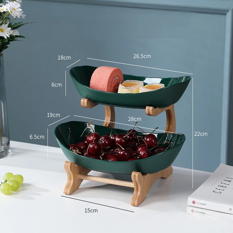 Internet Famous Fruit Tray Creative Modern Home Decoration Multilayer Nordic Style Luxury Snack Tray Aimak Store