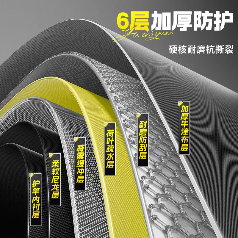 YUZHIYUAN 2025 New Fishing Rod Bag Lightweight Waterproof Wear-resistant Sea Rod Bag Special Fishing Big Belly Storage Bag Aimak Store