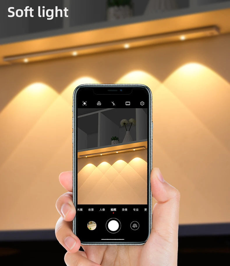 LED Motion Sensor Wireless Ultra Thin Night Light USB LED Wine cooler Light For Kitchen Cabinet Bedroom Wardrobe Indoor Lighting Aimak Store