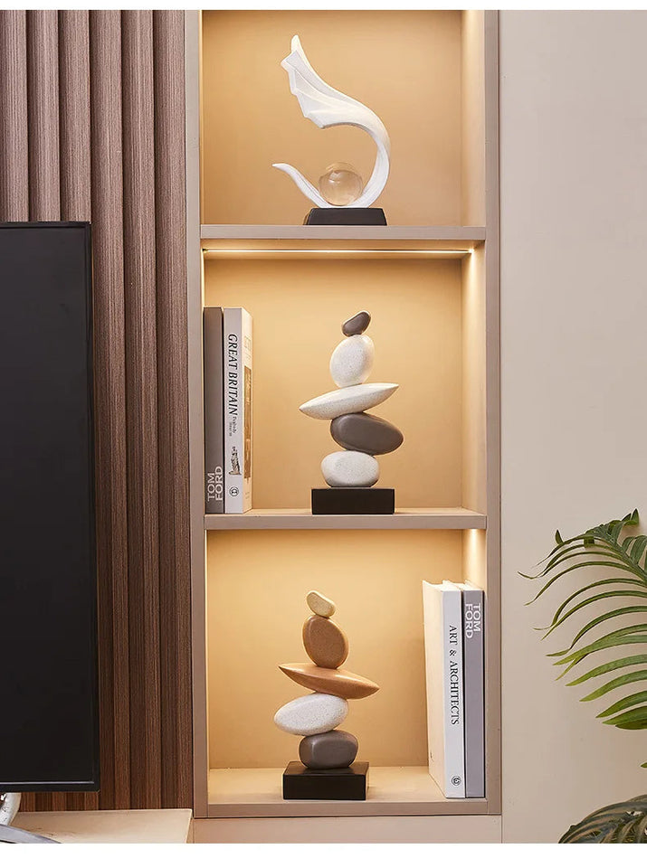 Factory Direct Generation of Light Luxury Art Resin Desktop Ornaments Decorative Living Room Office Wine Cooler TV Cabinet Aimak Store