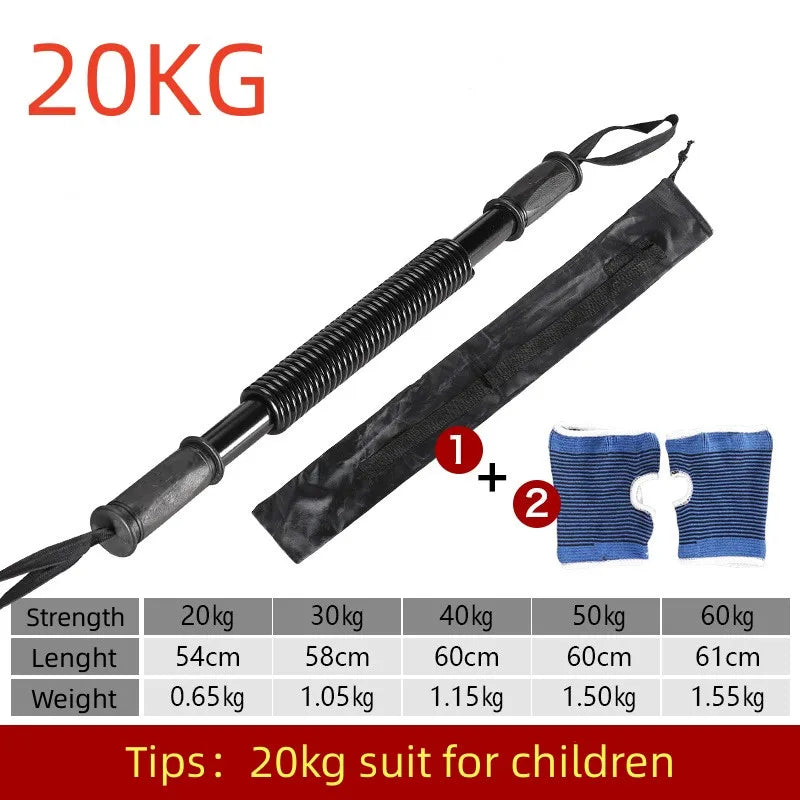 20-40kg Heavy Duty Shoulder Chest Exercises Expander Hand Holding Spring Arm Exercise Forearm Trainer Arm Stick Power Twister Aimak Store