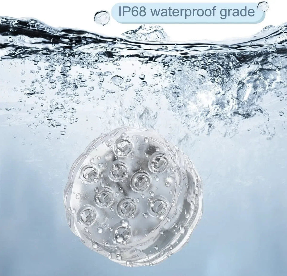 10 LEDs Submersible Light with Remote Control Underwater Night Lamp for Pool Vase Bowl Wedding Party Decoration Underwater Light Aimak Store