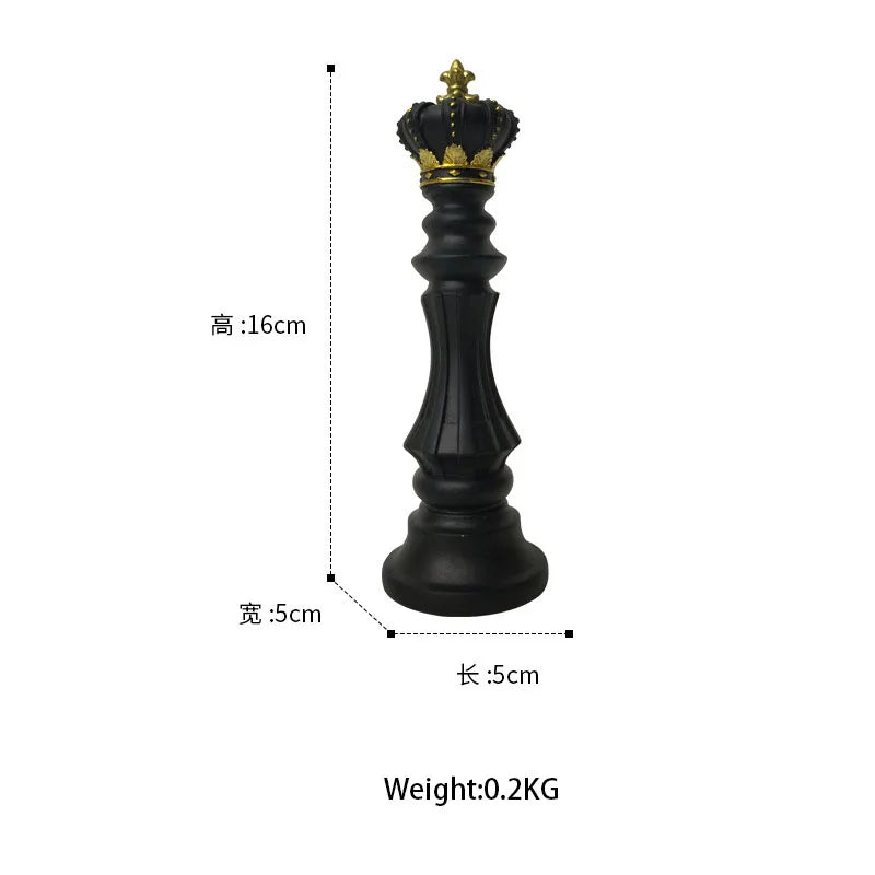 Chess Pieces Statue Resin King Queen Figure For Interior Home Living Room Office Sculpture Study Decoration Piece Ornament Aimak Store