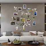 3D New Family Photo Frame Tree Wall Sticker Acrylic Self-adhesive Tree Collage Living Room Bedroom DIY Art Home Decoration Aimak Store