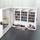 25.4*21.8cm Shake Away Anxiety Bookshelf Figurine Wooden Miniature Pocket Bookcase Bookshelf Insert Ornament Book Lovers Gift Aimak Store