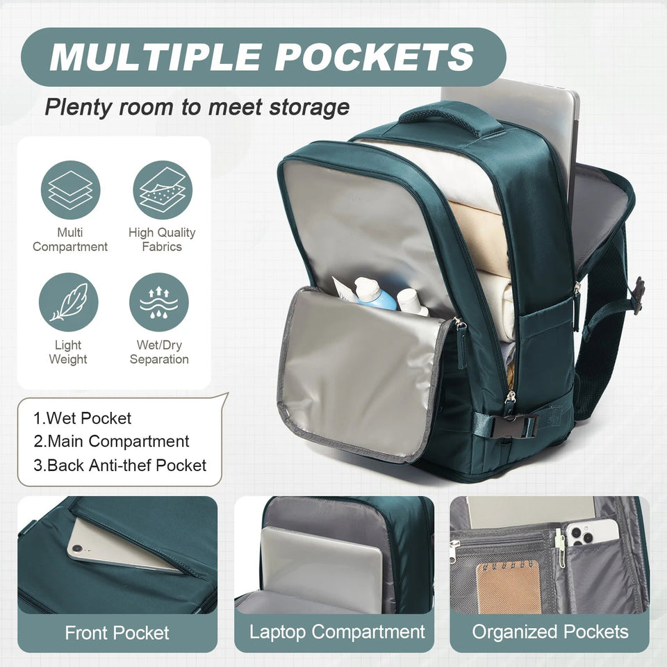 Easyjet Cabin Bag 45x36x20 Backpack, 40x20x25 Ryanair Carry-Ons, Women/Men Aeroplane Travel Backpack, Cabin Size Laptop Backpack Aimak Store