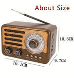 Retro Wireless Bluetooth Speaker Vintage  FM Radio Receiver Rechargeable HIFI Sterero Mp3 PlayerSUPPORT USB/SD/TF Aimak Store