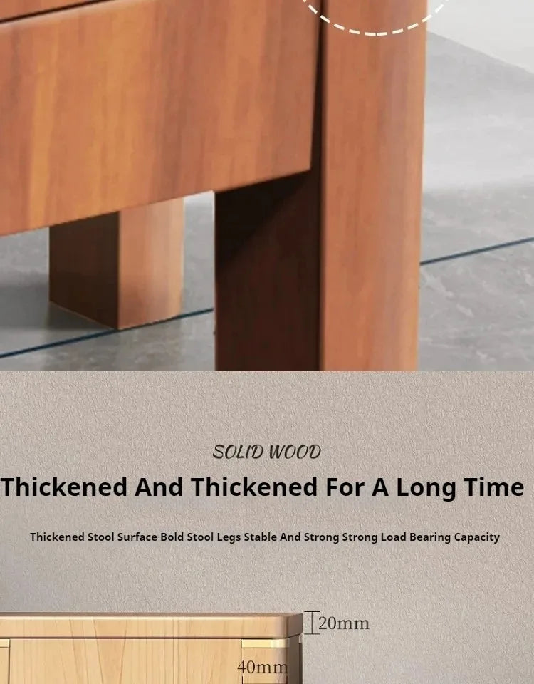 Decorative Wooden Stool Dining Chair Multifunctional Portable Benches Small Furniture Kitchen Meble Ogrodowe Chairs Luxury Aimak Store