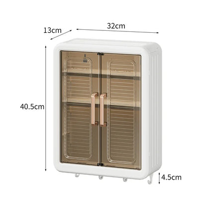 Multi functional kitchen storage rack, no drilling wall corner storage rack, multi-layer dust-proof storage cabinet box, wall mo