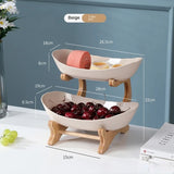 Living Room Home Three-layer Plastic Fruit Plate Snack Dish Creative Modern Dried Fruit Basket Candy Cake Stand Bowl New Style Aimak Store