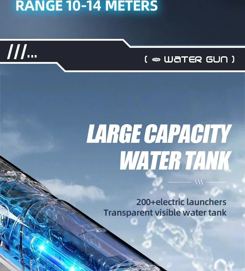 Summer Electric Water Guns Powerful Squirt Automatic Water Suction Water Blasters Outdoor Beach Toys for Boys Children Gift Aimak Store