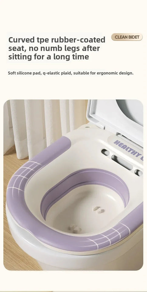 Ergonomic Foldable Toilet Sitz Bath, Soaking Basin Portable Design, for Pregnant Women and Hemorrhoid Patients Treatment Care Aimak Store