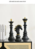 Chess Pieces Statue Resin King Queen Figure For Interior Home Living Room Office Sculpture Study Decoration Piece Ornament Aimak Store