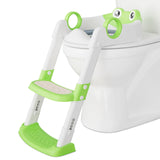Children's Toilet Seat Stairway Baby Boys and Girls Toilet Folding Stand Anti-Slip Step Stool Children's Step Toilet Seat Ring Aimak Store