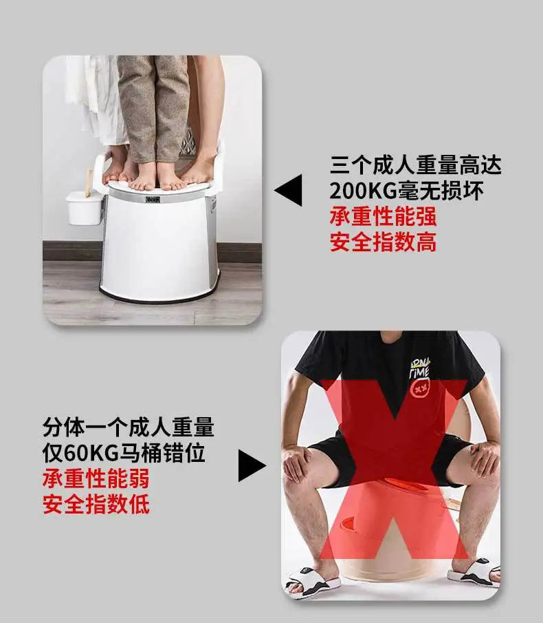 Portable and Portable Toilet for Household Use Urinal for Elderly People When Getting Up At Night and Toilet for Pregnant Women Aimak Store