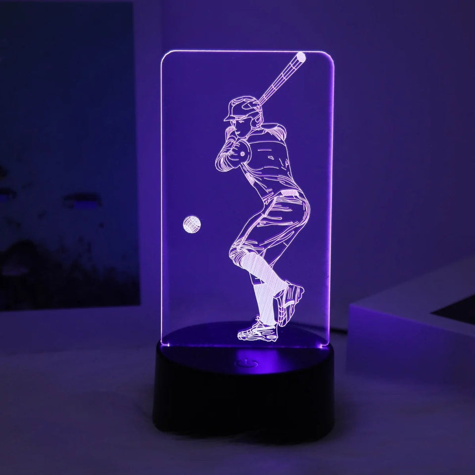 Creative baseball light, 3D night light, creative desktop, bedroom atmosphere light, room decoration light, USB powered Aimak Store