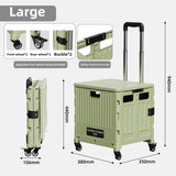 Portable and Foldable Shopping Cart,Home Multifunctional Grocery Cart, Outdoor Trolley Cart, Stall, Camping and Storage Box Aimak Store